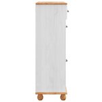 vidaXL Cabinet à chaussures ASKIM Blanc 85x35x108 cm Bois massif pin