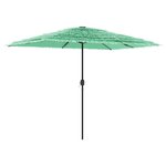 vidaXL Parasol de jardin avec mât en acier vert 300x200x250 cm