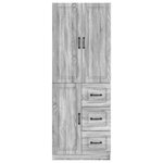 vidaXL Ensemble de Meubles 2 Pièces Sonoma gris Bois d'ingénierie