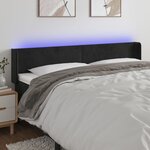 vidaXL Tête de lit à LED Noir 163x16x78/88 cm Velours