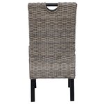 vidaXL Chaises à manger lot de 6 rotin Kubu bois de manguier