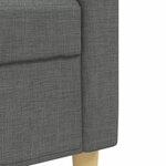 vidaXL Ensemble de canapés 3 Pièces avec repose-pied gris foncé tissu