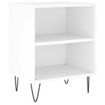 vidaXL Tables de chevet 2 Pièces blanc 40x30x50 cm bois d'ingénierie