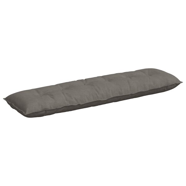 vidaXL Coussin de Dos Gris clair 180 x 50 cm Tissu en velours côtelé