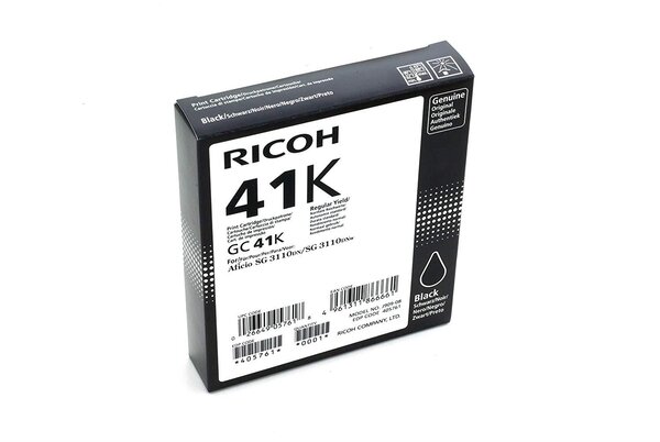 Cartouche gel noir 405761 gc41k 2500 pages aficio sg 3110 ricoh