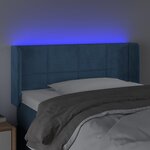 vidaXL Tête de lit à LED Bleu foncé 83x16x78/88 cm Velours