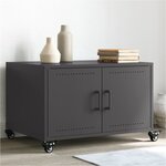 vidaXL Table basse noir 68x50x43 5 cm acier laminé à froid