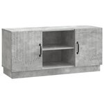 vidaXL Meuble TV Gris béton 102 x 34 5 x 47 cm Bois d'ingénierie
