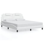 vidaXL Cadre de lit avec LED sans matelas blanc 160x200 cm