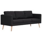 vidaXL Ensemble de canapé 2 Pièces tissu noir