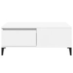 vidaXL Table basse Blanc 90x50x36 5 cm Bois d'ingénierie