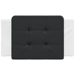vidaXL Coussin de tête de lit noir et blanc 90 cm similicuir
