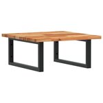 vidaXL Étagère de vasque murale acier et bois massif d'acacia