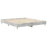 vidaXL Cadre de lit sans matelas gris béton 180x200 cm bois ingénierie