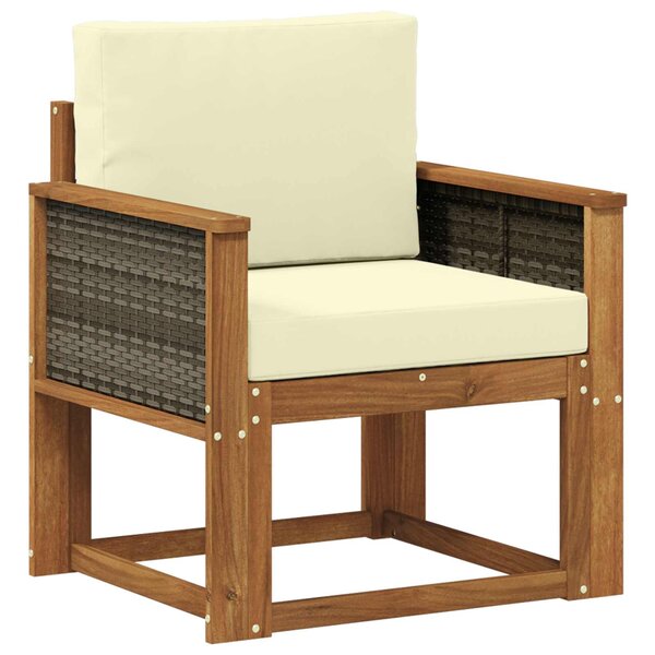 vidaXL Sofa de milieu extérieur Bois d'Acacia Massif Naturel