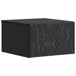 vidaXL Table d'appoint murale Noir 34 5 x 33 x 20 cm Bois d'ingénierie