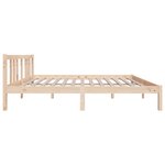 vidaXL Cadre de lit sans matelas bois massif 135x190 cm