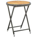 vidaXL Ensemble bistro de jardin 3 Pièces Gris Poly rotin