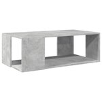 vidaXL Table basse gris béton 89 5x48x30 cm bois d'ingénierie