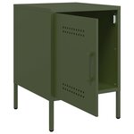 vidaXL Tables de chevet 2 Pièces vert olive 36x39x50 5 cm acier