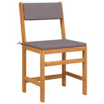 vidaXL Ensemble de balcon avec coussins 3 Pièces bois massif d'acacia