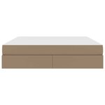 vidaXL Lit avec rangement et matelas 2 Pièces Cappuccino Cuir