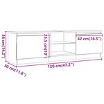 vidaXL Meuble TV avec lumières LED chêne artisanal bois d'ingénierie