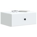 vidaXL Cabinet de chevet mural avec tiroir Blanc 49 x 34 5 x 20 cm