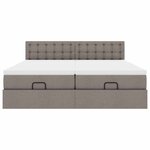 VidaXL Cadre de lit ottoman avec matelas taupe 180x200 cm tissu