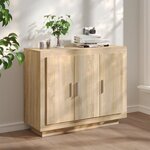 vidaXL Buffet Chêne sonoma 92x35x75 cm Bois d'ingénierie