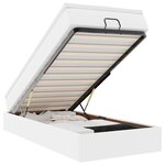 VidaXL Cadre de lit ottoman avec matelas blanc 100x200 cm similicuir