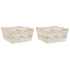 vidaXL Tables de jardin 2 Pièces 60x60x30 cm Bois d'épicéa imprégné