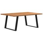 vidaXL Table à manger marron clair bois de chêne massif rectangulaire