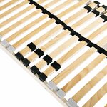vidaXL Lit à lattes Marron 70 x 190 cm Bois de hêtre massif