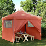 vidaXL Tente de fête 292 x 292 x 315 cm Terre cuite Tissu Oxford
