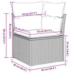 vidaXL Canapé d'angle de jardin et coussins gris clair résine tressée