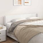 vidaXL Tête de lit avec oreilles Blanc 163x16x78/88 cm Similicuir