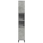 vidaXL Ensemble de meubles de salle de bain 3 Pièces gris béton