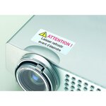 480 étiquettes blanches ultra adhésives. 63,5x33,9mm. Impression laser avery