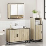 vidaXL Ensemble de meubles de salle de bain 3 Pièces chêne sonoma