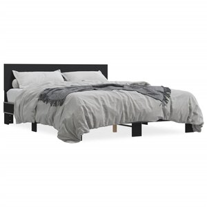 vidaXL Cadre de lit sans matelas noir 160x200 cm