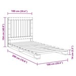 vidaXL Cadre de lit sans matelas avec tête de lit 100x200 cm