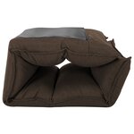 vidaXL Chaise pliable de sol Marron Tissu