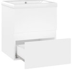vidaXL Armoire d'évier avec lavabo intégré Blanc Aggloméré