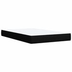 vidaXL Sommier à lattes de lit avec matelas Noir 120x200 cm Tissu