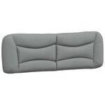 vidaXL Lit avec matelas Hvar gris clair 160x200 cm tissu