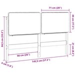 vidaXL Tête de lit capitonnée Marron et Taupe 140 cm Pin massif