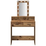 vidaXL Table de Toilette Marron 79 x 41 x 140 cm Bois d'ingénierie