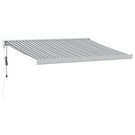 vidaXL Auvent rétractable anthracite/blanc 3x2 5 m tissu et aluminium