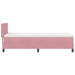 Lit Box Spring vidaXL avec Matelas & LED Rose 80x200 cm Velours